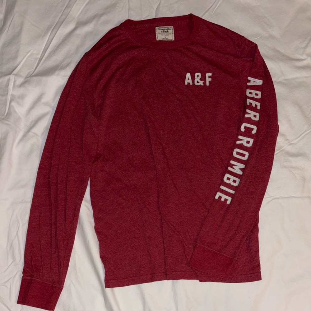 Abercrombie & Fitch Red Long Sleeve Tee